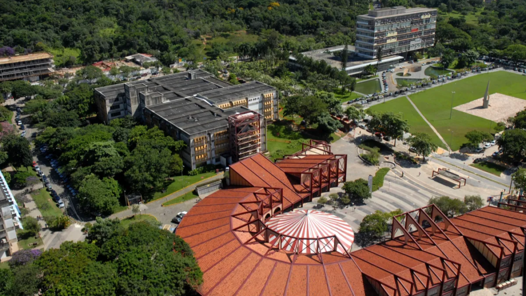 Upper view of the campus of the Federal University of Minas Gerais in Brazil.